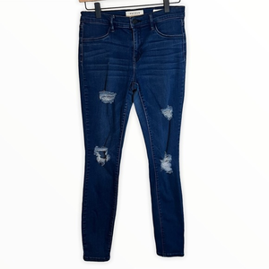 PacSun Dark Wash Distressed‎ High Rise Skinny Jegging Jeans Womens Size 26